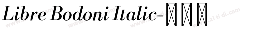 Libre Bodoni Italic字体转换